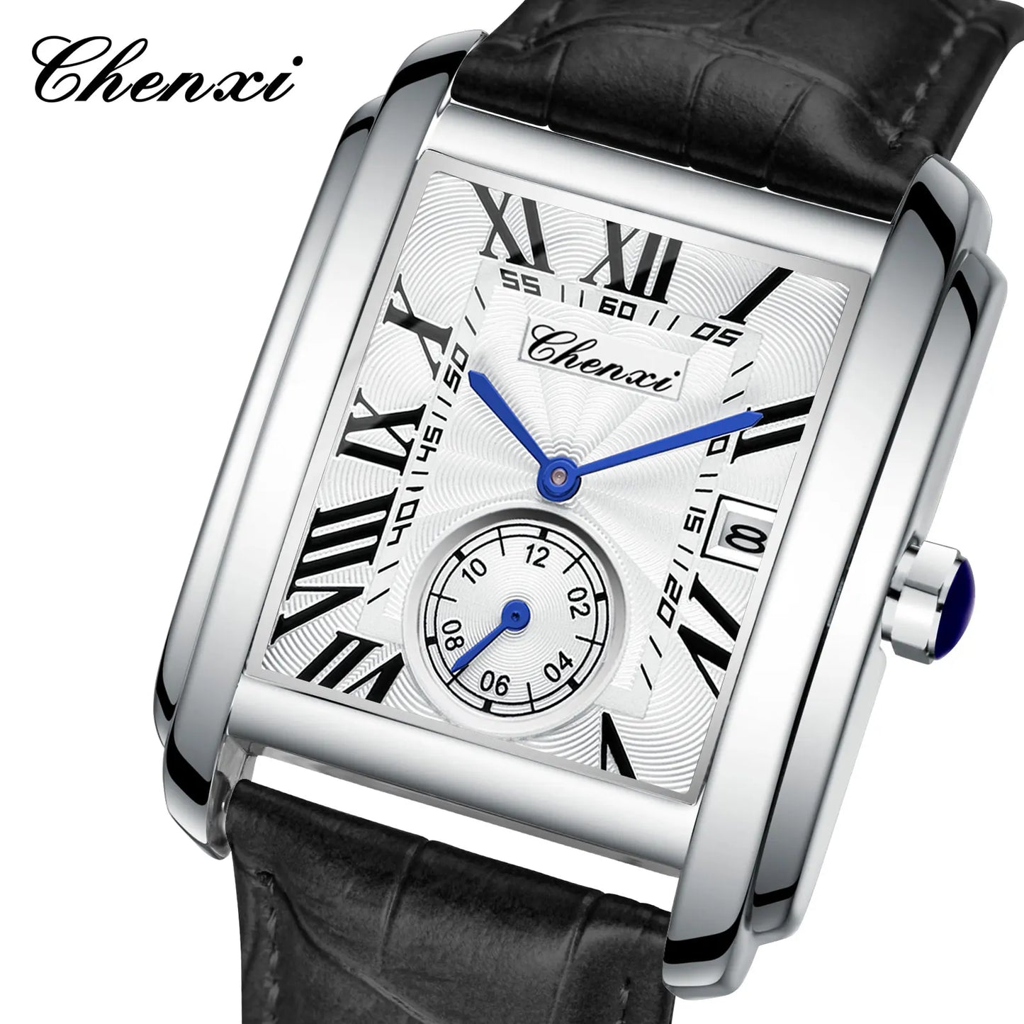 Top Business Luxury Brand Men's Watches High-end Square Dial Luminous Waterproof Running Seconds Men's Quartz Watch Original