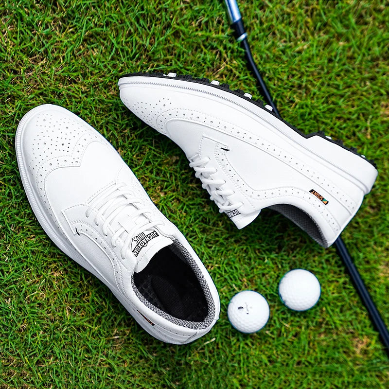 Golf Sports Shoes Men Waterproof high-Quality Leather Golf Competition Sports Shoes Formal Shoes Golf Course Men Training Shoes