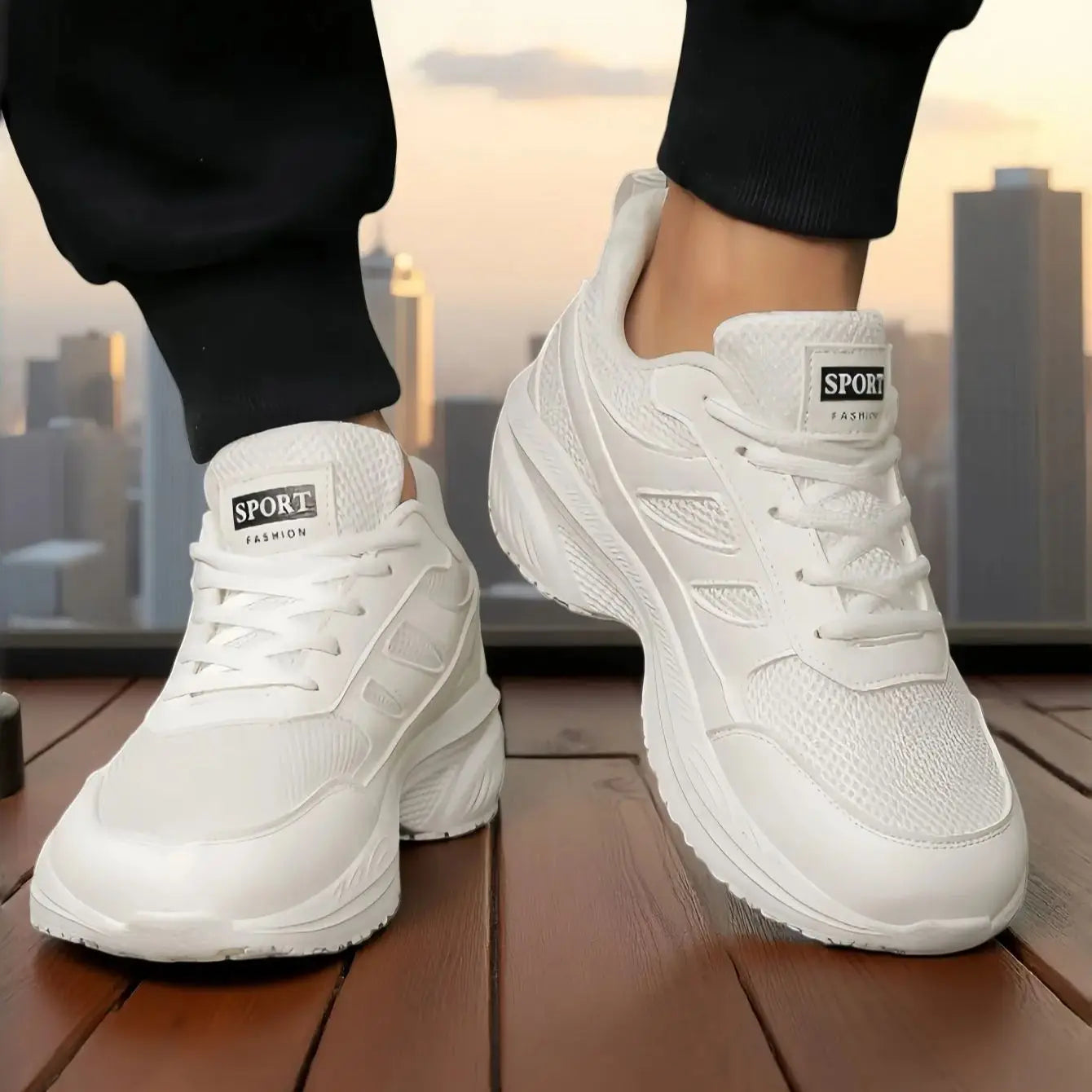 2026 New Men's Casual Sports Shoes, Thick-Soled Fashionable Design, Innovative Men's Shoes Suitable for Sports, Hiking, and Mountaineering