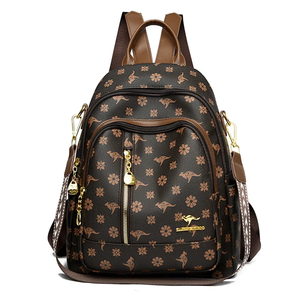 Genuine Original Leather Brands Backpack For Women Student School Bag Rucksack Luxury Design Back Pack Large Capacity Sac A Dos