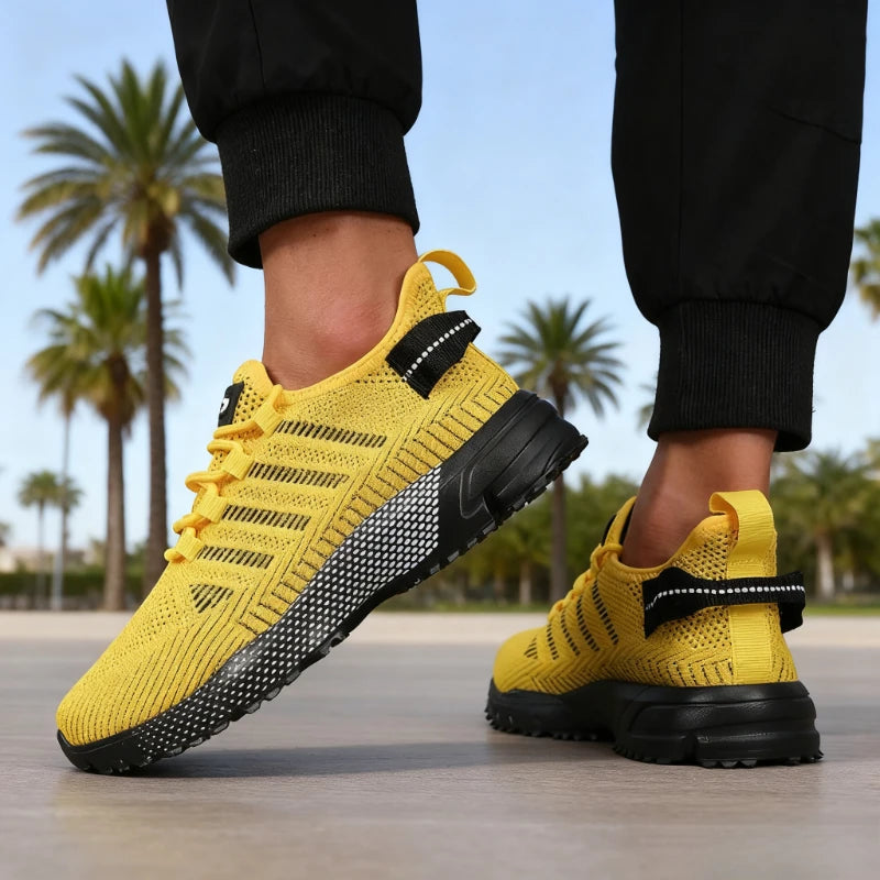 Sneakers for Men Lightweight Breathable Fashionable Running Shoes Comfortable Lace Up Casual Walking Footwear Zapatillas Hombre