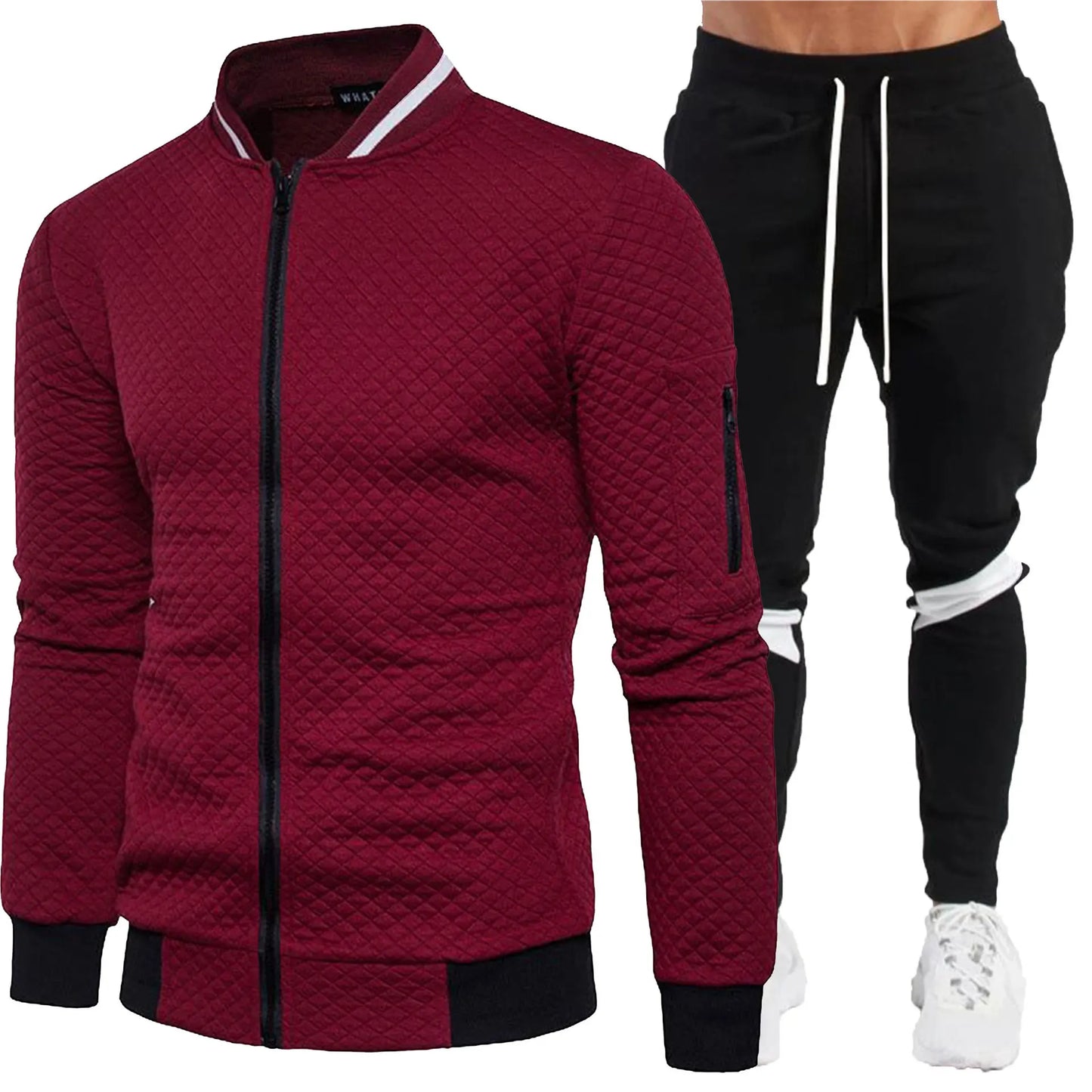 Men's 2025 Tracksuit Set Two-Piece Fashion Jogging Outfit Spring Autumn Baseball Sports Wear Comfortable Tracksuit