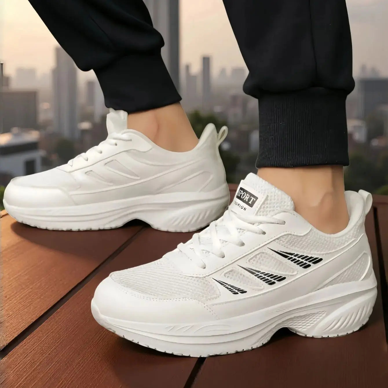2026 New Men's Casual Sports Shoes, Thick-Soled Fashionable Design, Innovative Men's Shoes Suitable for Sports, Hiking, and Mountaineering