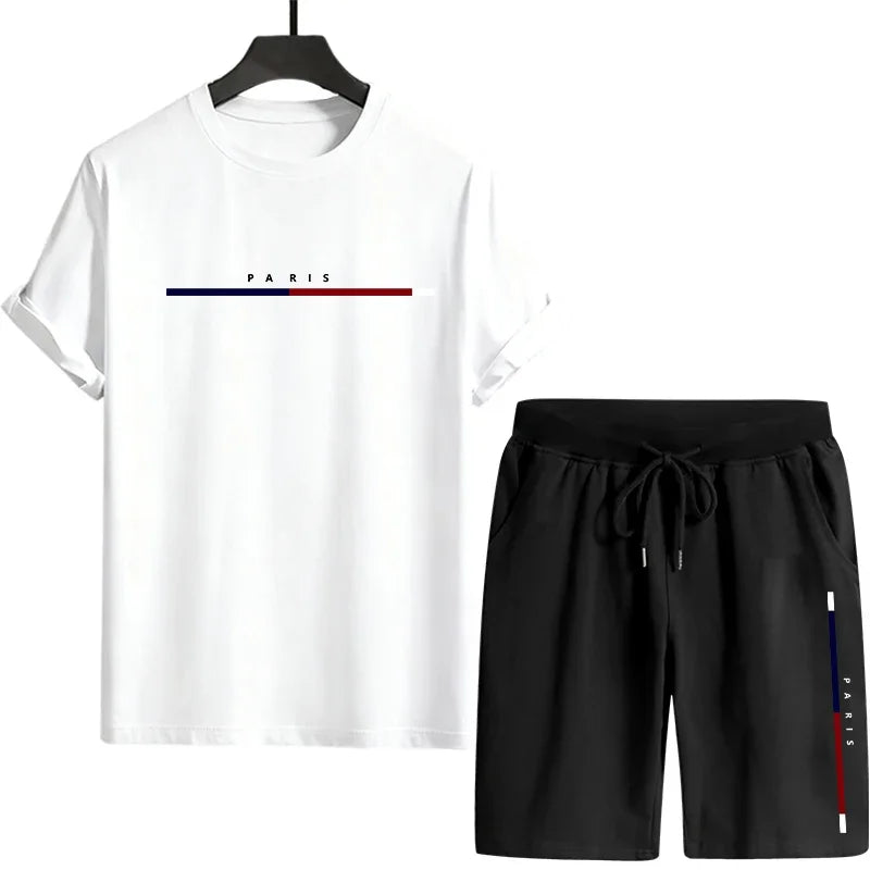 Men's Tracksuit Single Piece Versatile Short-sleeved T-shirt and Sports Short Daily Casual Quality Summer Outdoors Jogging Sport