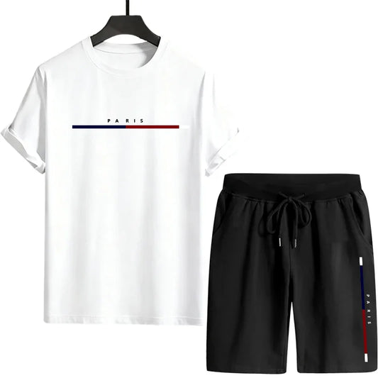 Men's Tracksuit Single Piece Versatile Short-sleeved T-shirt and Sports Short Daily Casual Quality Summer Outdoors Jogging Sport