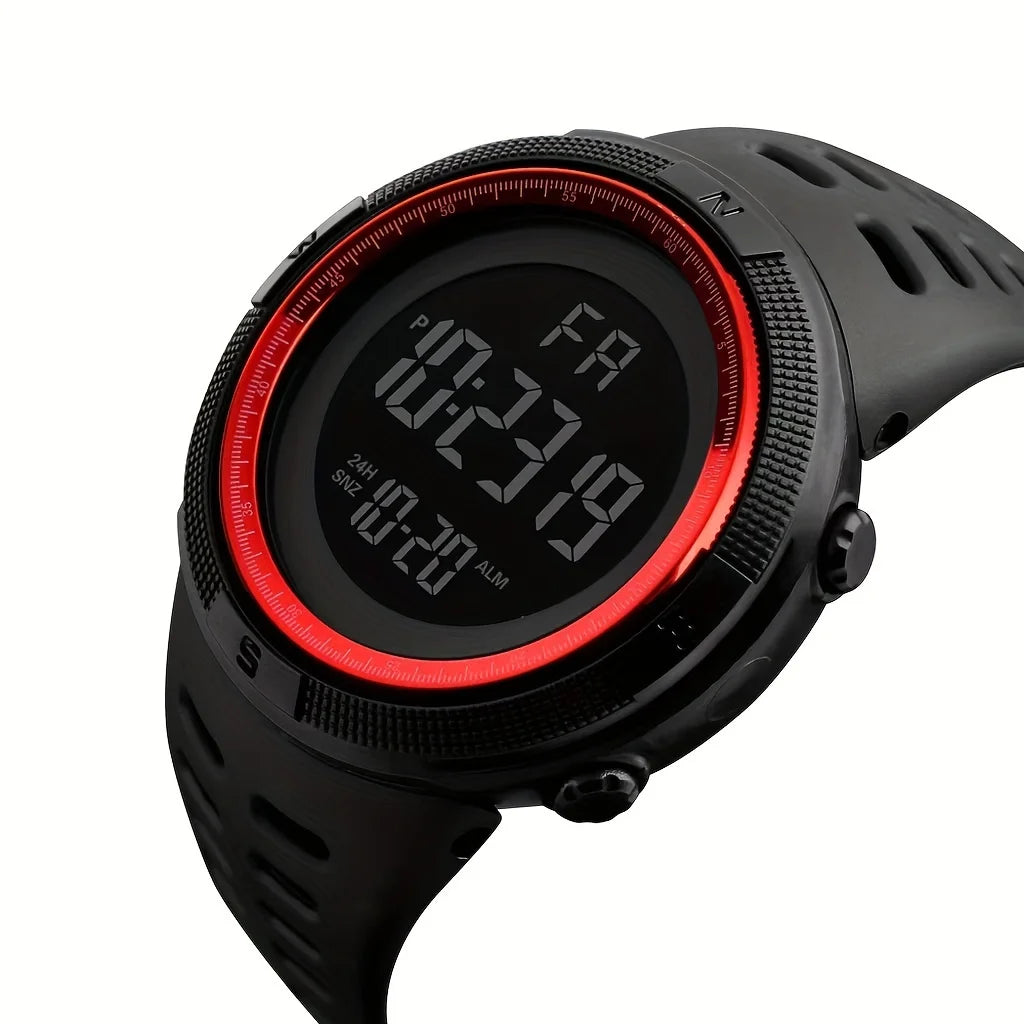 [2025 New Model] Men's and Women's Trendy Large Dial Electronic Watch |   Smart Timer + Alarm Clock Reminder + Dual Calendar + Lighting |   Versatile for Sports