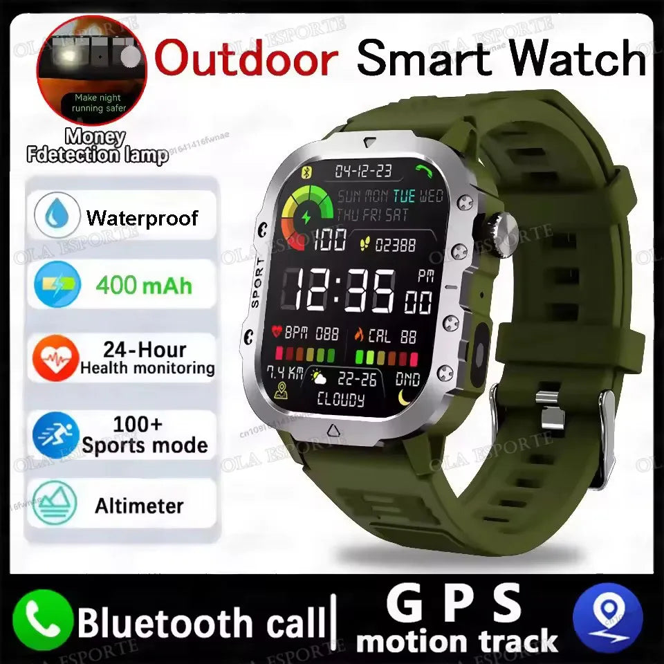 2026 New SmartWatch Men For Women Militray Outdoor GPS Track Sport Watches Heart Rate Sleep Waterproof Smart Watch IOS Android
