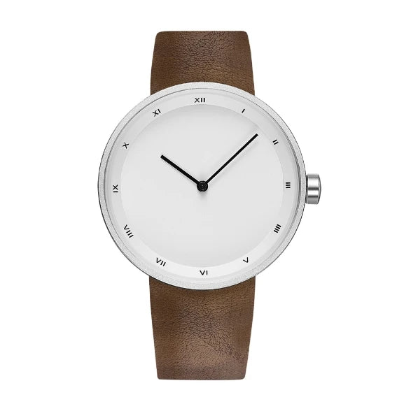 UTHAI Men's Watch Simple Waterproof Trendy Brand Thin Leather Strap Black Male Fashion Quartz Clock Watches