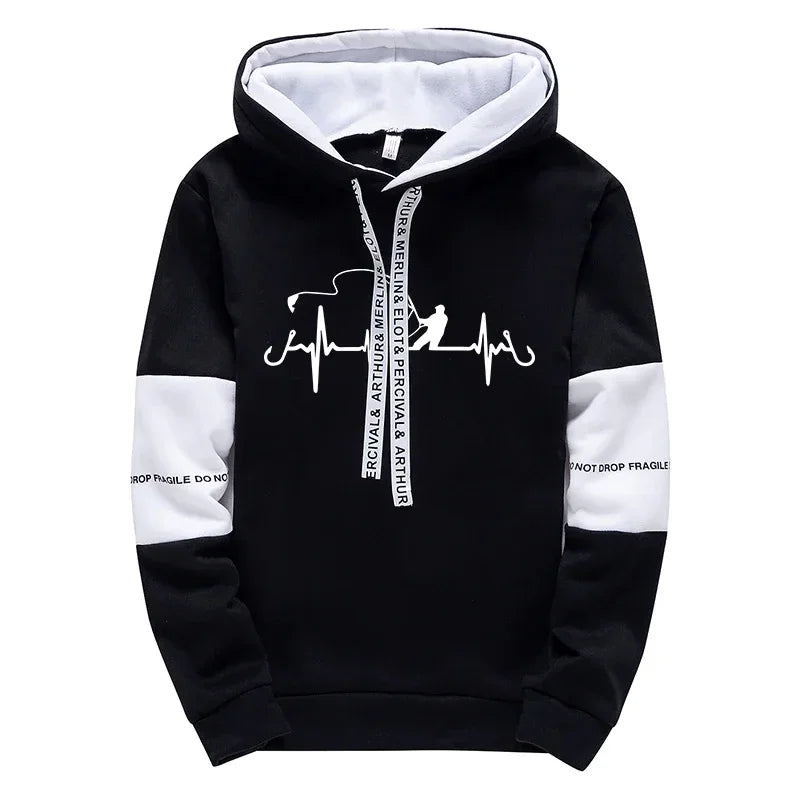 Mens Tracksuit Printed Casual Sweatshirts Sportswear Outdoors Gym Sports Jogging Mens Clothing Fashion Single Piece Hoodie Pants