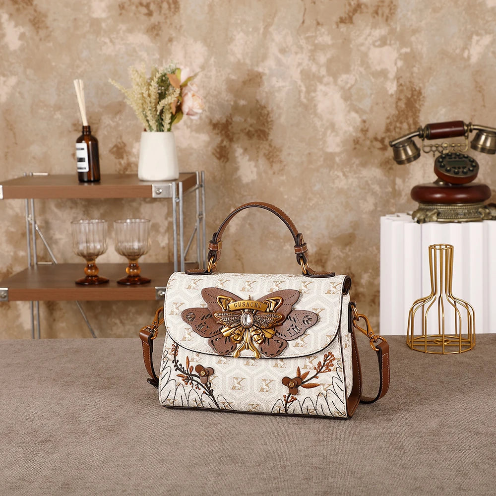 Ladies' handbag, vintage heavy-duty handbag, 2026 season new, high-end and niche design, single shoulder crossbody bag, daily bu