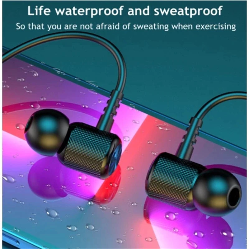 Wireless Headphone Fone Bluetooth 5.0 Neckband Earphones Silicone Hifi Stereo Sports Headset Halter Waterproof Magnetic Earbuds