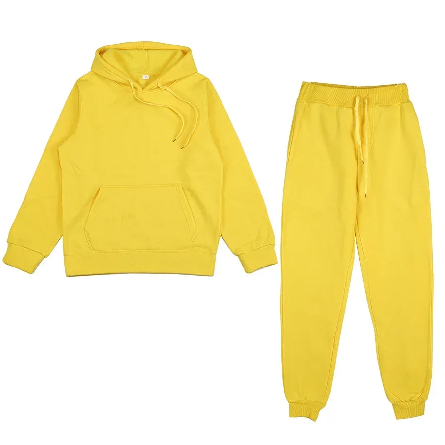 New Round Neck Running Set Long Sleeved Long Pants 2-piece Set Women's Waffle Sports Hoodie Top Men's Women's Fitness Sports Set