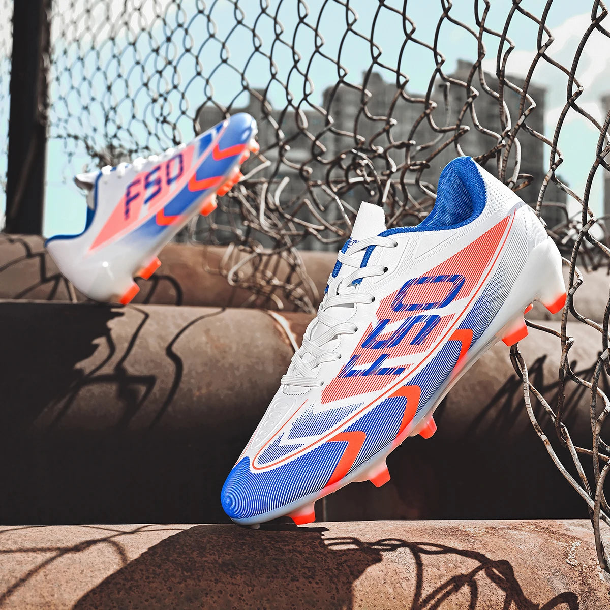 Sports breathable football shoes FG/AG long nail wear-resistant and anti slip outdoor indoor sports shoes