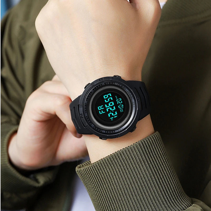 [2025 New Model] Men's and Women's Trendy Large Dial Electronic Watch |   Smart Timer + Alarm Clock Reminder + Dual Calendar + Lighting |   Versatile for Sports