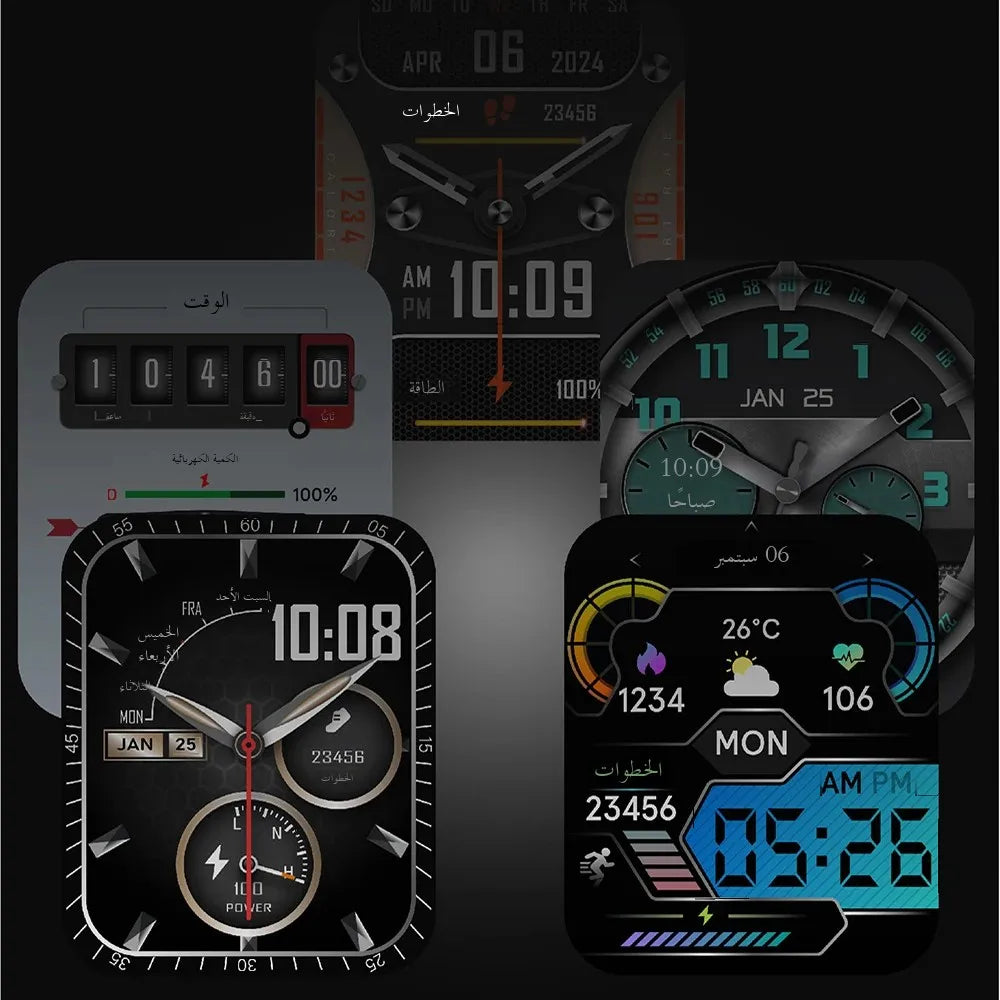 Electronic Smart Watch BT Call Heart Rate Monitor Smartwatch Fitness Tracker Waterproof Sport Watches for Man Woman Android 2026