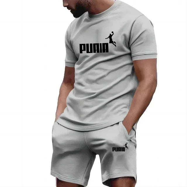 Summer Men's Sets Fashion Tracksuit Men Short Sleeve T Shirts+Sport Shorts Suit Men Casual Men Clothing Mens Joggers Sets