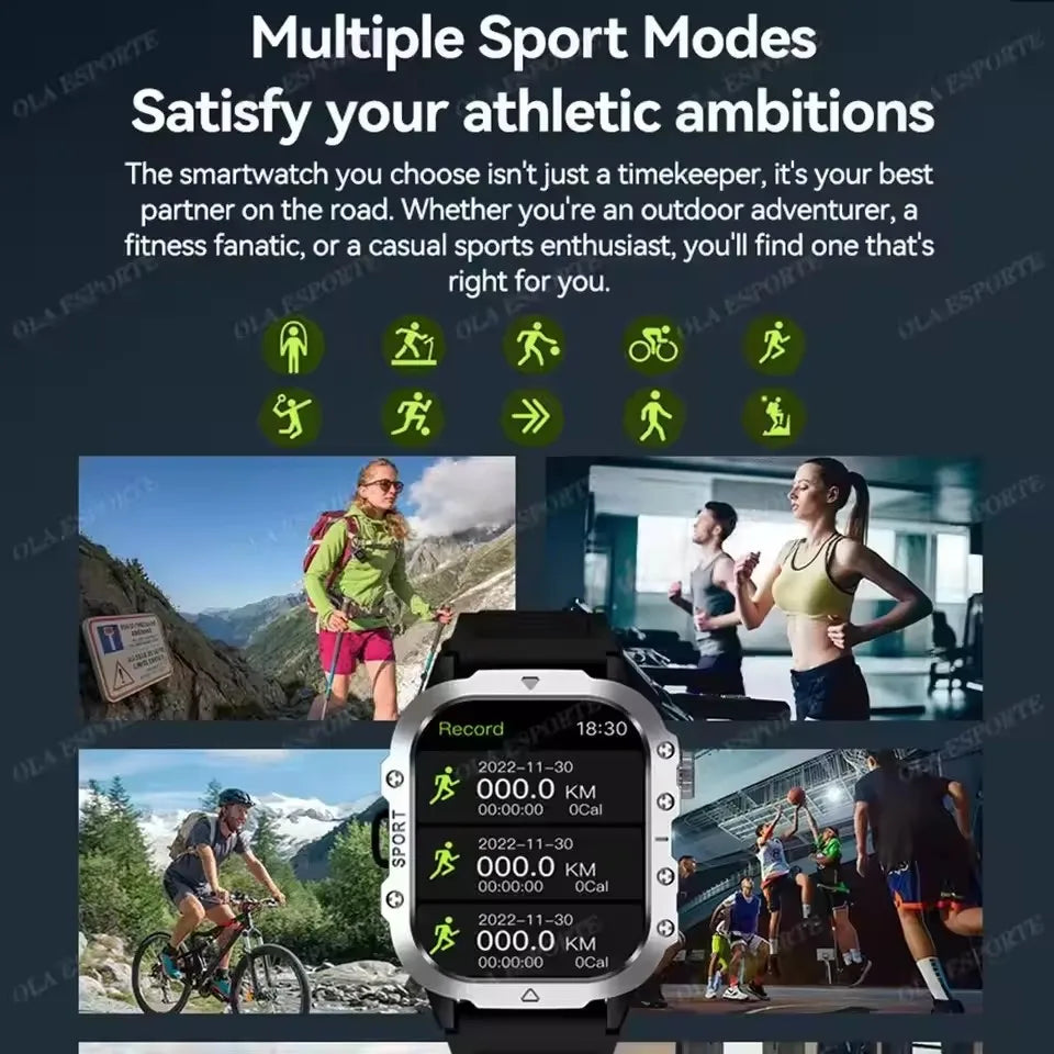 2026 New SmartWatch Men For Women Militray Outdoor GPS Track Sport Watches Heart Rate Sleep Waterproof Smart Watch IOS Android
