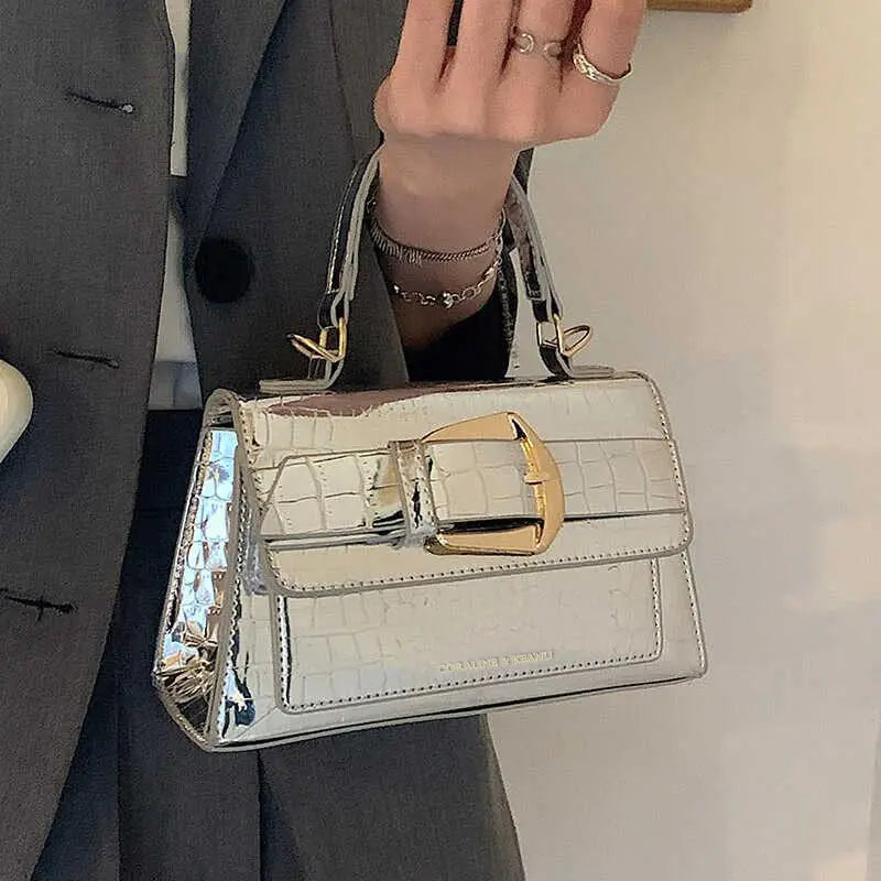 Women's Bag 2026 Fashion High-end Patent Leather Glossy Shoulder Small Square Bag Trendy Chic Handbag Crossbody Bags for Women