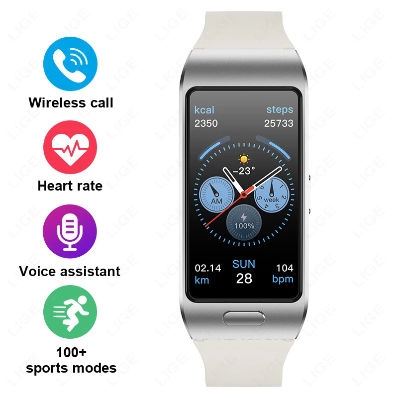 New 2 in 1 Smart Watch Men With Earbuds Smartwatch TWS Bluetooth Earphone Local Music Heart Rate Health Monitor Sport Smartwatch