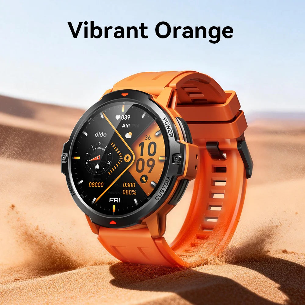 Dido AI Fit Pro GPS Outdoor Smartwatch 24H Heart Rate Blood Oxygen Sleep 3ATM Swim Waterproof 100+ Sports Modes Smart Watchs