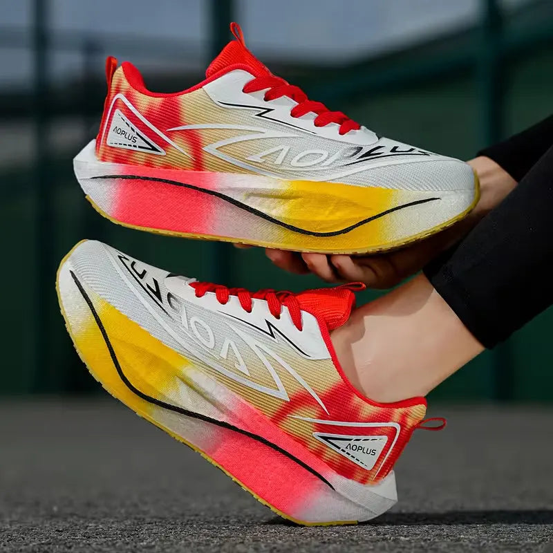Men's Sports Shoes Carbon Plate Running Shoes Male Marathon Sneakers Racing Shock-absorbing Athletics Training Shoes for Women