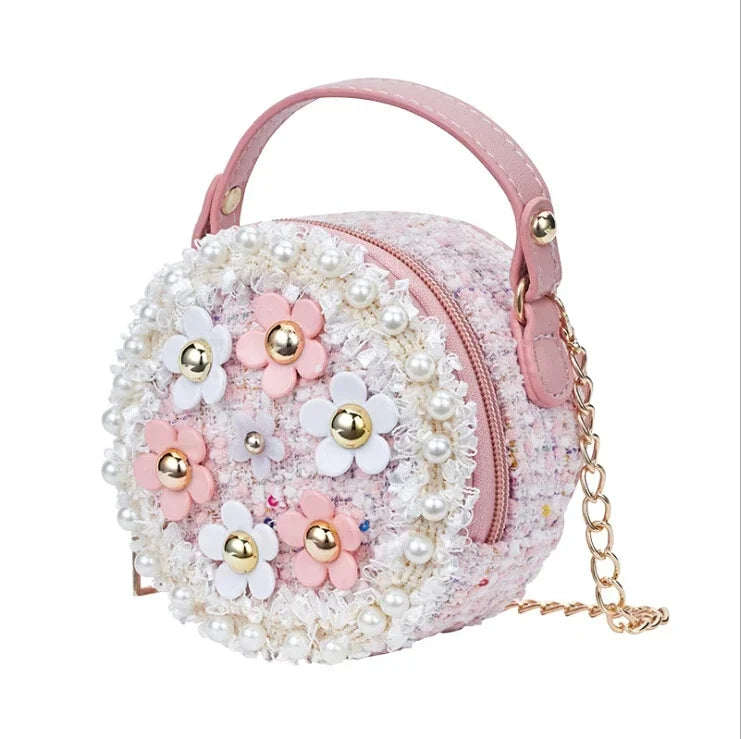 New Women Bag Lady Little Girls Toddler Princess Lovely Bag Kids Baby Messenger Shoulder Crossbody Flower Bag