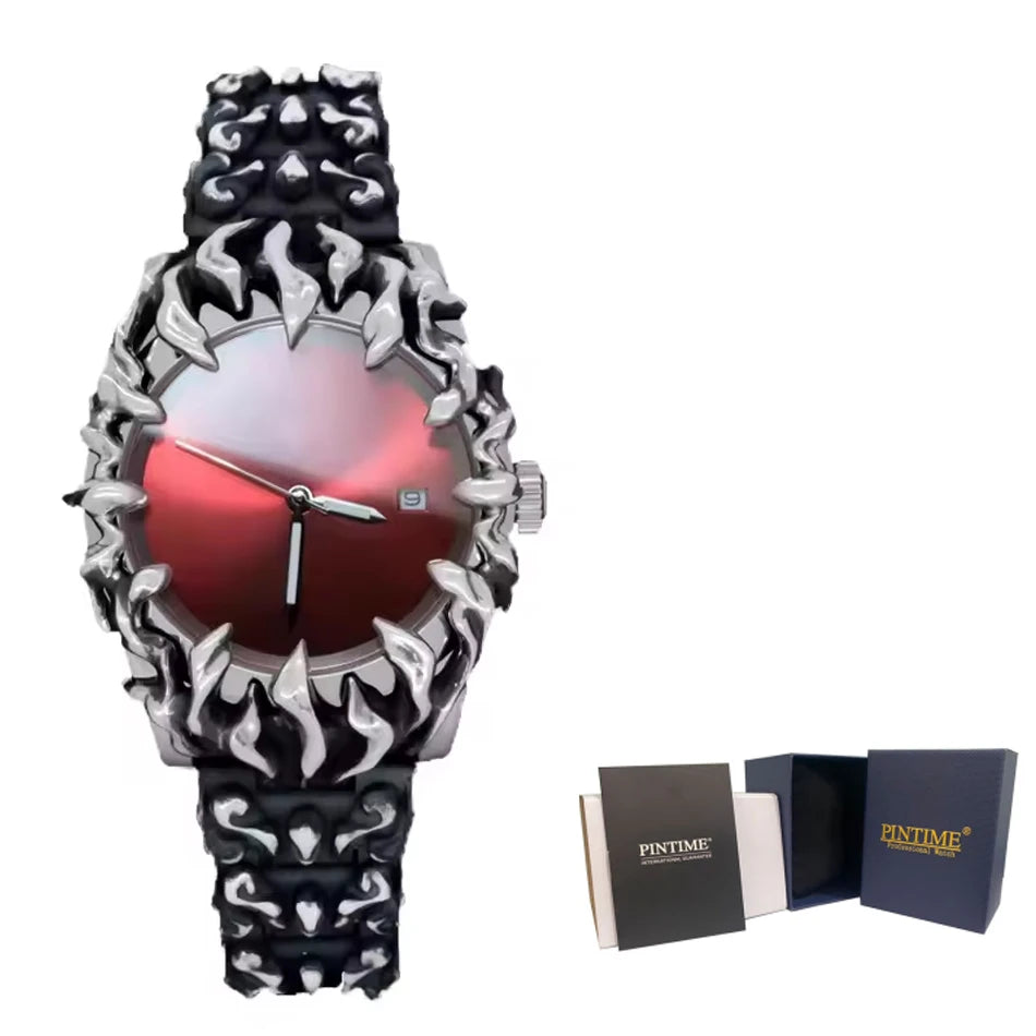 Men Wristwatch Classic Retro Claw Alabaster Y2K Watch for Men European American Fashion Cool Alien Advanced Design Quartz Watch