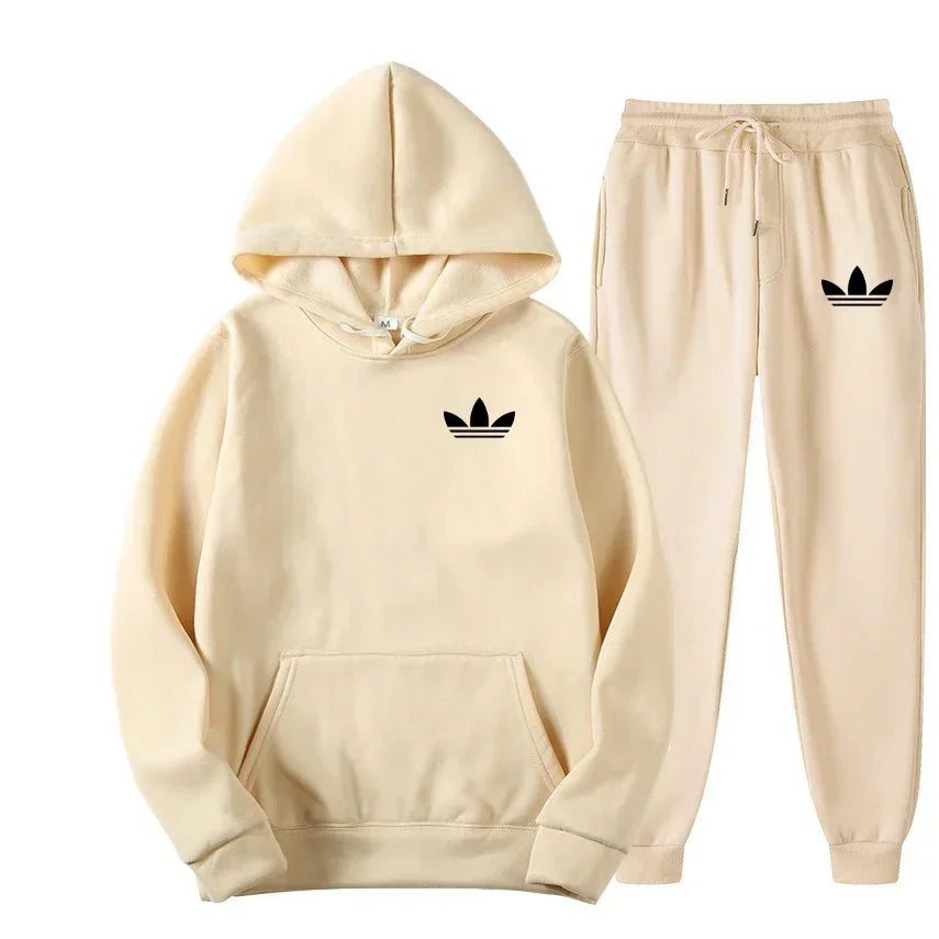2025 New Men's Fashion Casual Tracksuits Outdoor Jogging Hooded Sets Sports Luxury Hoodie + Pants Suit Clothing