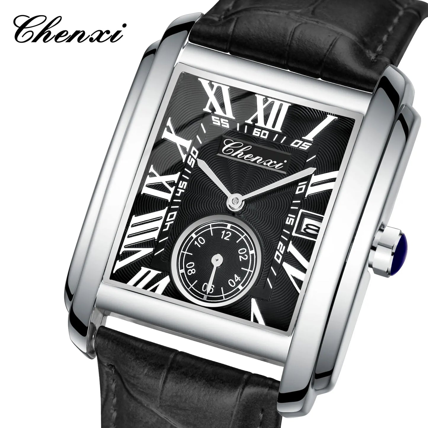 Top Business Luxury Brand Men's Watches High-end Square Dial Luminous Waterproof Running Seconds Men's Quartz Watch Original