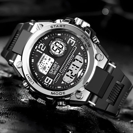 Multifunction Men's Sports Watch Waterproof Luminous Alarm Clock Men LED Digital Watch Large dial Electronic Wristwatch for Man