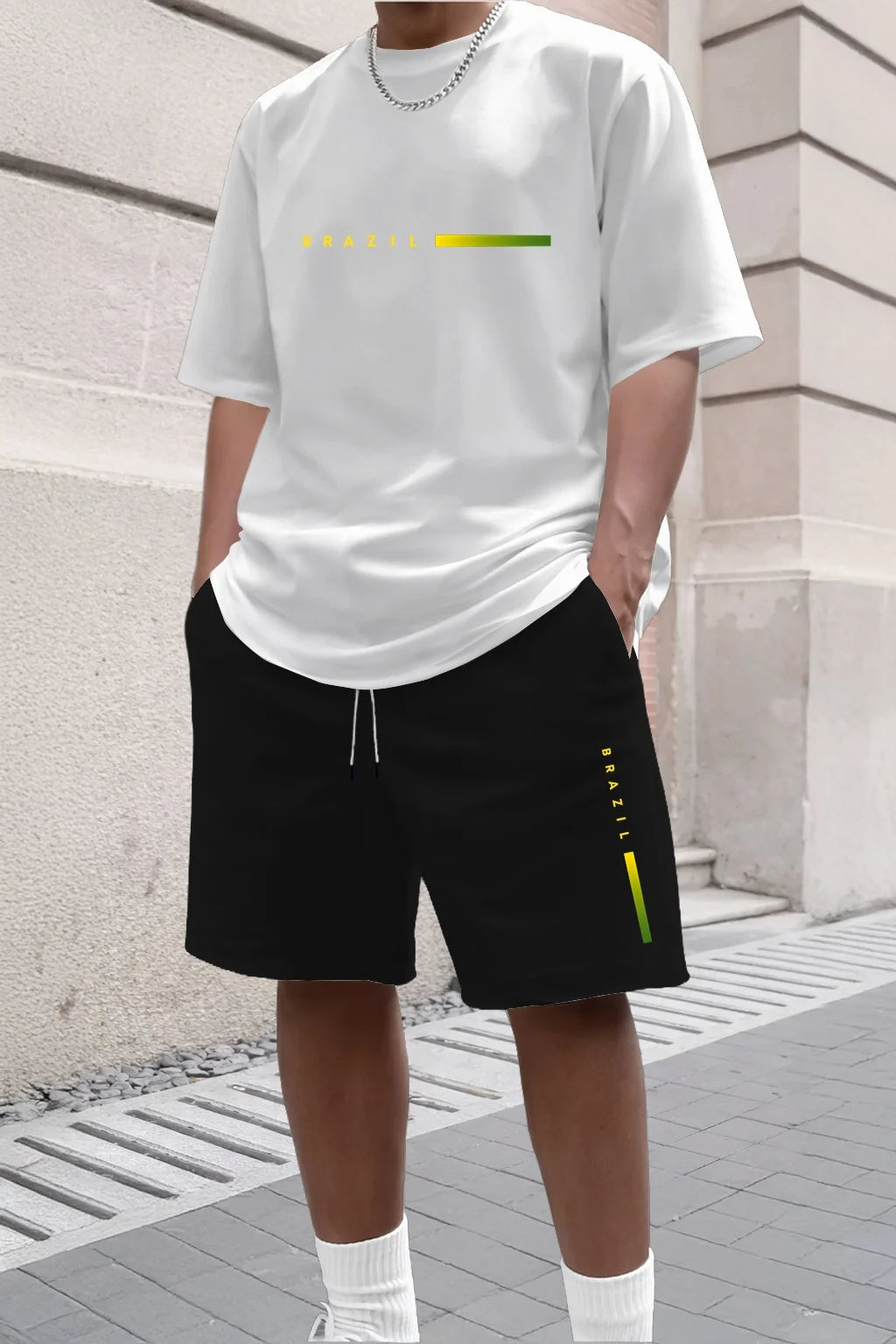 Men's Tracksuit 2 Piece O-neck Short Sleeve Shirt Shorts Set Men's Running Suit Plus Size T shirts Man Clothing Summer T-shirt