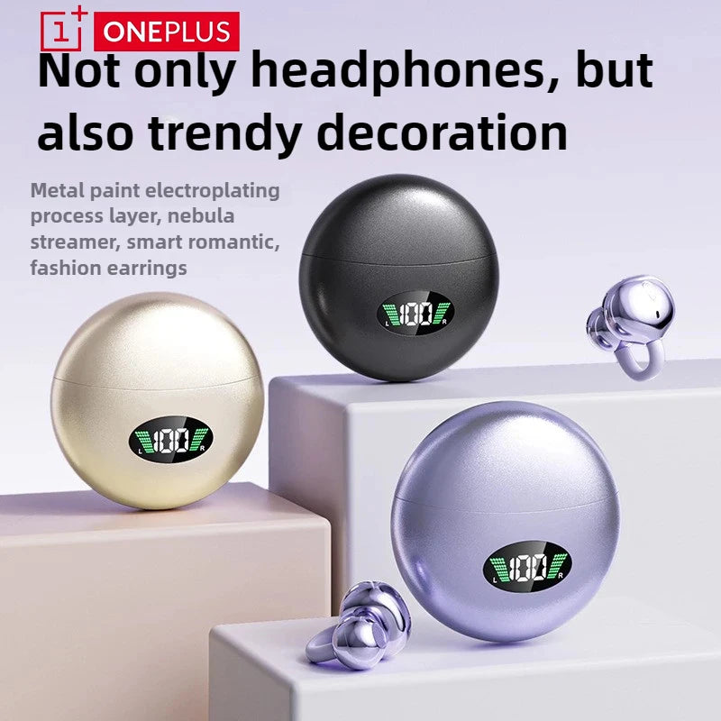 OnePlus Clip-on Earbuds Clip-on Wireless Earphones Bluetooth Premium Audio Bluetooth Premium Audio Sports Headphones Wtih Mic