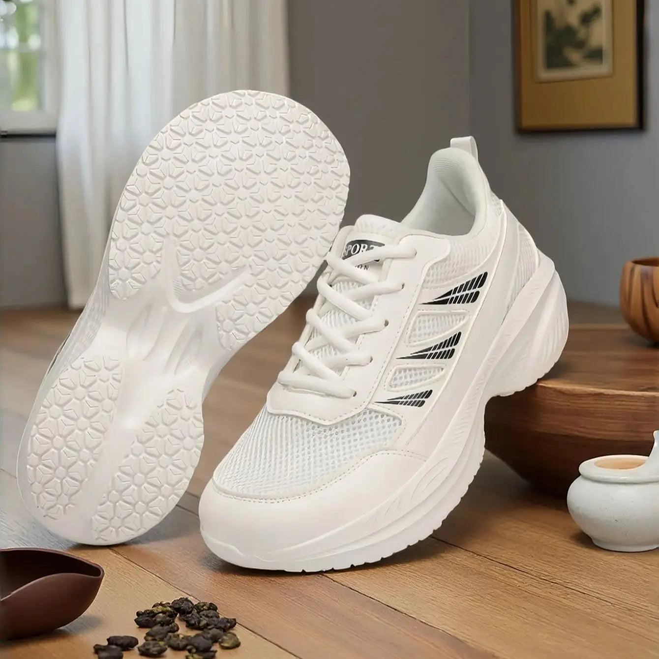 2026 New Men's Casual Sports Shoes, Thick-Soled Fashionable Design, Innovative Men's Shoes Suitable for Sports, Hiking, and Mountaineering