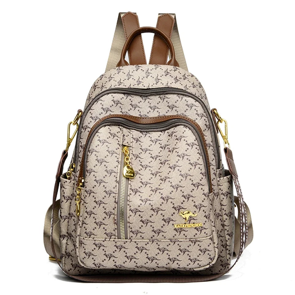 Genuine Original Leather Brands Backpack For Women Student School Bag Rucksack Luxury Design Back Pack Large Capacity Sac A Dos