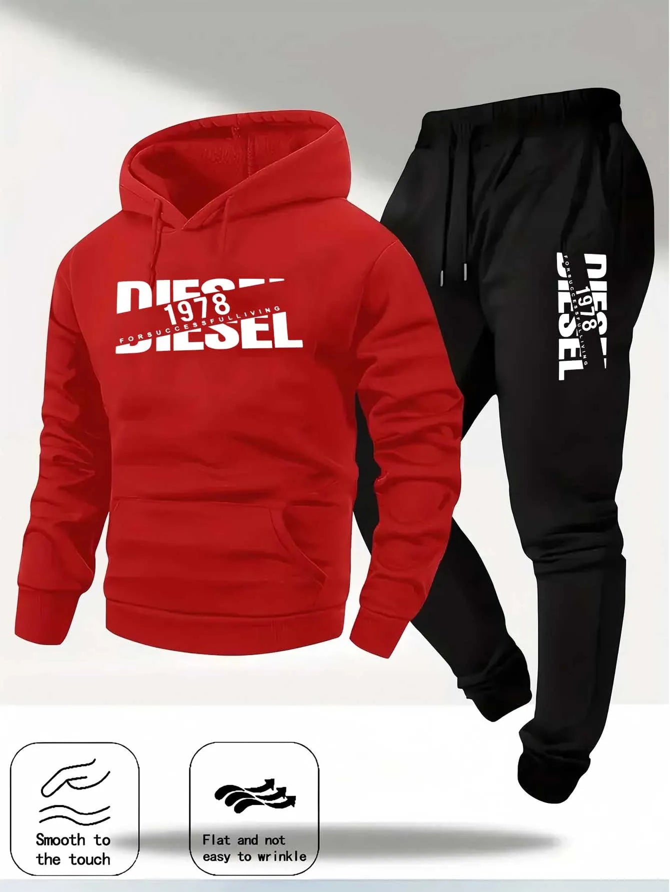 Unisex Hooded Pullover Tracksuit Fashion Sportswear Sports Hoodie Set for Autumn Winter Casual Sweatshirt And Pants