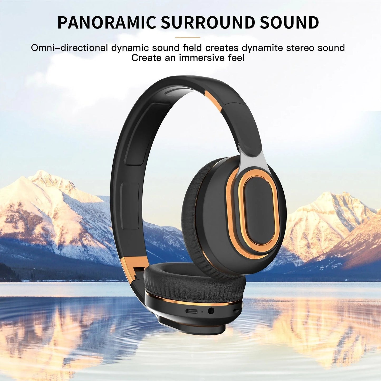 Wireless Gaming HiFi Headset with Mic Immersive E Sports Audio for PC Music Enjoyment Portable Wireless Headphones