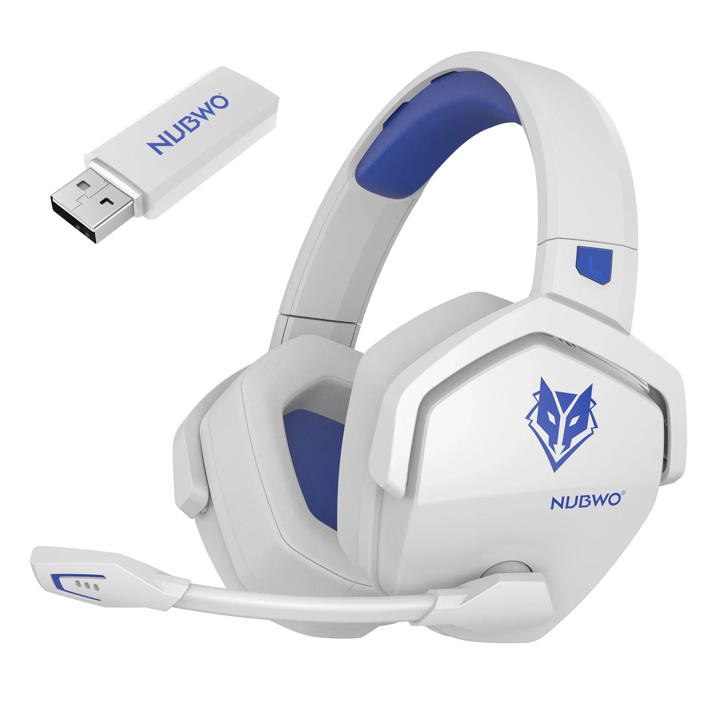 NUBWO G06 Dual Wireless Headsets Gamer with Microphone 2.4GHz Bluetooth 5.3 Gaming Headphones for PS5, PS4, PC, Mobile, Switch