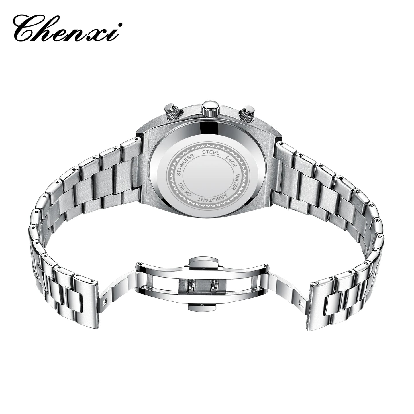 Men's Watches Classic Multifunctional Chronograph Sports Watch Top Luxury Stainless Steel Waterproof Luminous Quartz Wristwatch