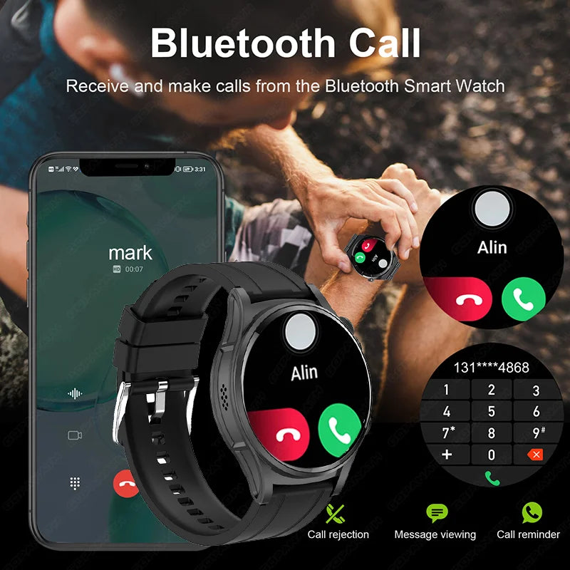 DAORKOW New 2 IN 1 Smart Watch TWS Earphone NFC Heart Rate Blood Oxygen Fitness Tracker Sport Watch Wireless Call Smartwatch Men