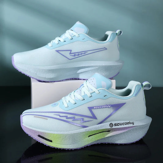 Running Shoes Men Sports Carbon Board Speciality Marathon Breathable Lightweight Women's Comfortable Athletic Nonskid Sneakers﻿