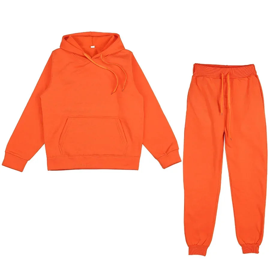 New Round Neck Running Set Long Sleeved Long Pants 2-piece Set Women's Waffle Sports Hoodie Top Men's Women's Fitness Sports Set