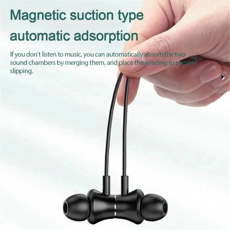 Neckband Bluetooth 5.1 headphones I35, with built-in microphone, water and sweat resistant.