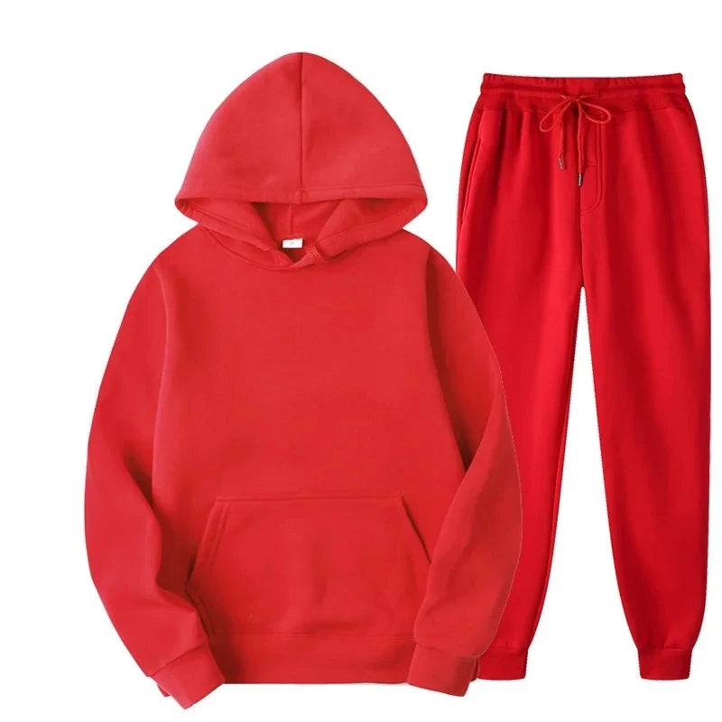 Men's Sports Suits Fashion Tracksuit Women Hoodies + Pants Two Pieces Sets Running Casual Sweatshirts Sweatpants Men's Clothing