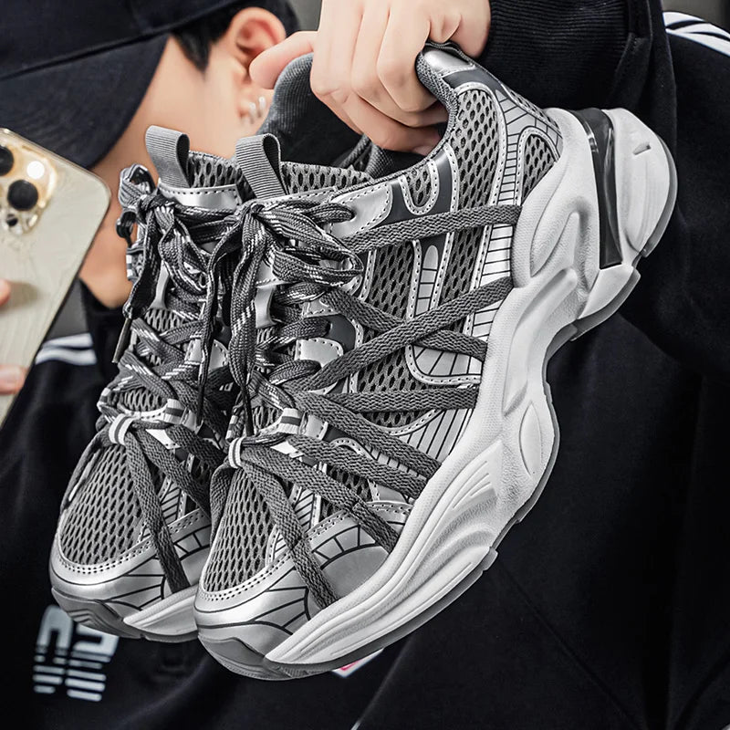Men's Casual Sneakers Spring Summer New Breathable Soft-sole Anti-slip Outdoor Running Shoes Fashion Students Speed Sports Shoes