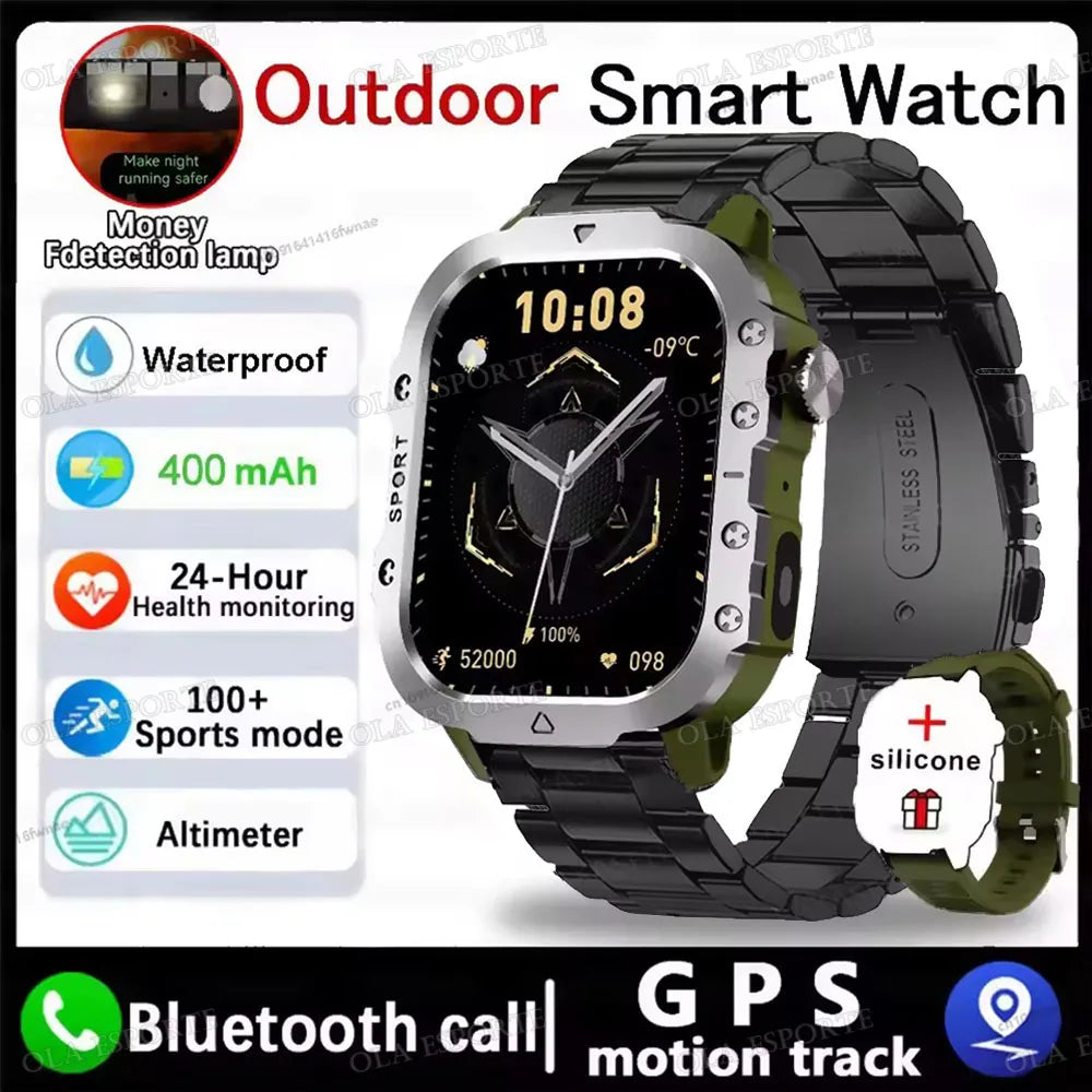 2026 New SmartWatch Men For Women Militray Outdoor GPS Track Sport Watches Heart Rate Sleep Waterproof Smart Watch IOS Android