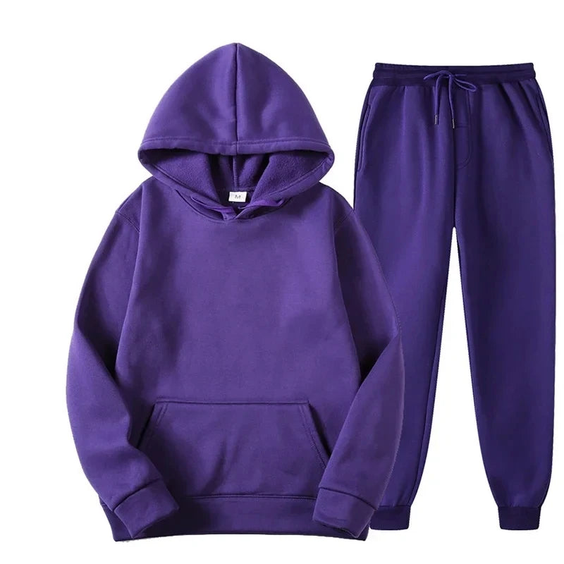 Men's Sports Suits Fashion Tracksuit Women Hoodies + Pants Two Pieces Sets Running Casual Sweatshirts Sweatpants Men's Clothing