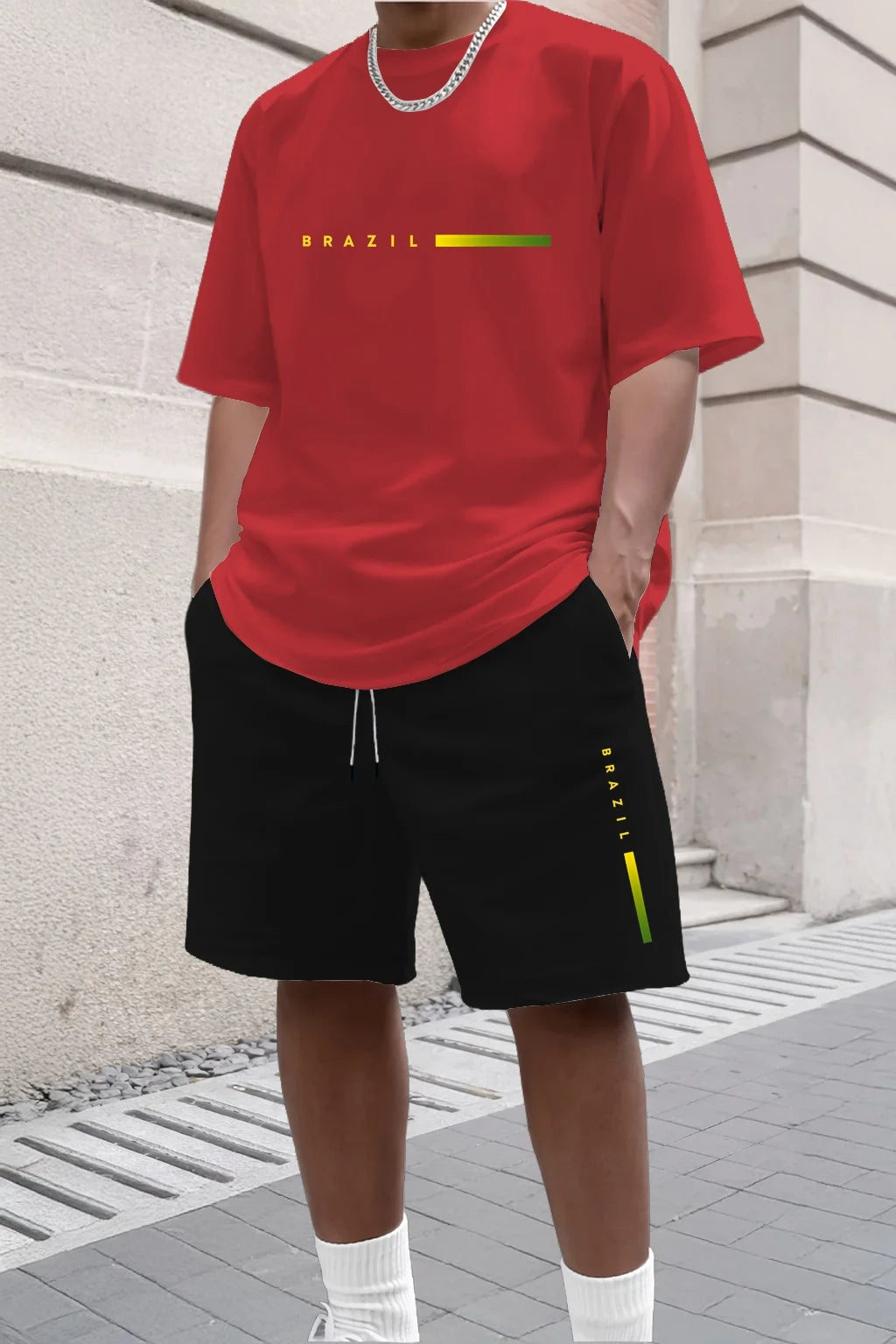 Men's Tracksuit 2 Piece O-neck Short Sleeve Shirt Shorts Set Men's Running Suit Plus Size T shirts Man Clothing Summer T-shirt