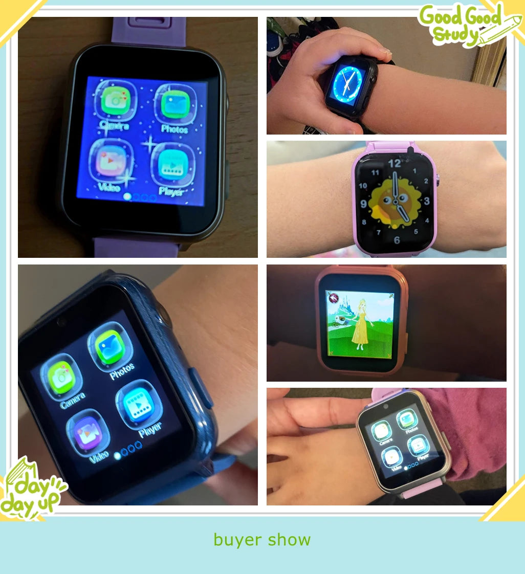 Children's Wristwatch 24 Games Kids Smart Watch Music Play Pedometer Tracker Time Display Video Audio Record Torch Smartwatch