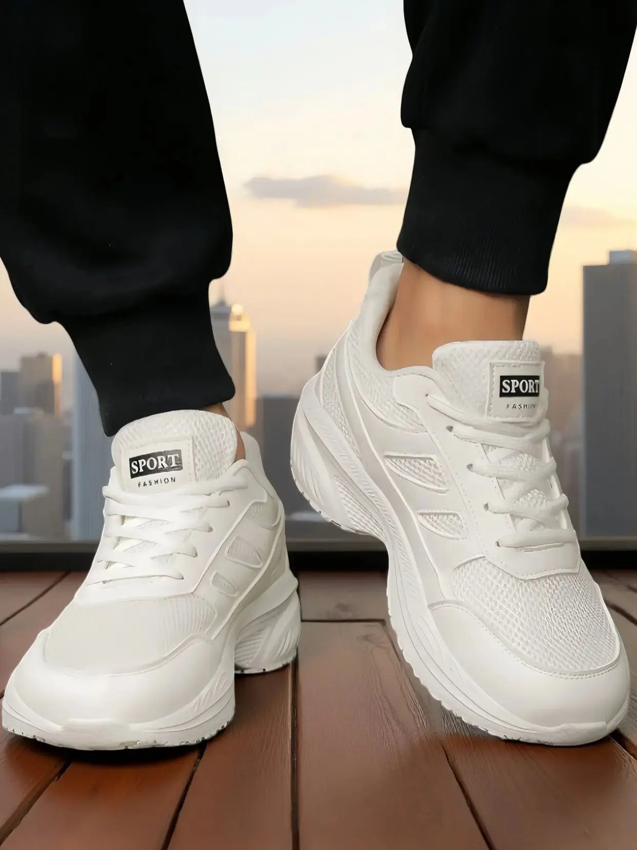 2026 New Men's Casual Sports Shoes, Thick-Soled Fashionable Design, Innovative Men's Shoes Suitable for Sports, Hiking, and Mountaineering
