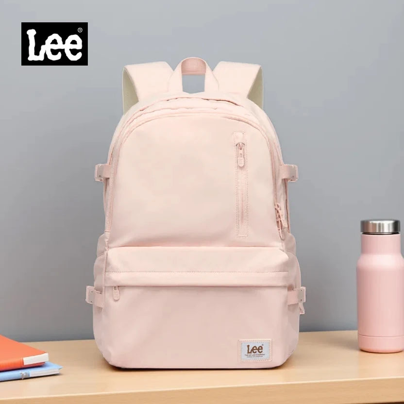 LEE Brand Stylish Unisex Ultralight Oxford School Backpack Man Women 15.6 Inch Laptop School Bag Ladies Pink Red Best Schoolbag